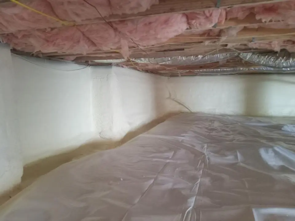 Crawl space encapsulation with closed-cell spray foam for Spray Foam Roofing in New Cumberland